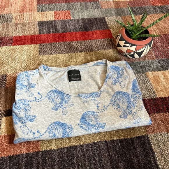 Zara man tiger print tee size M - Picture 1 of 4